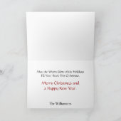 Kerstpresentaties Lijst Pine Boughs Feestdagen Kaart (Binnen)