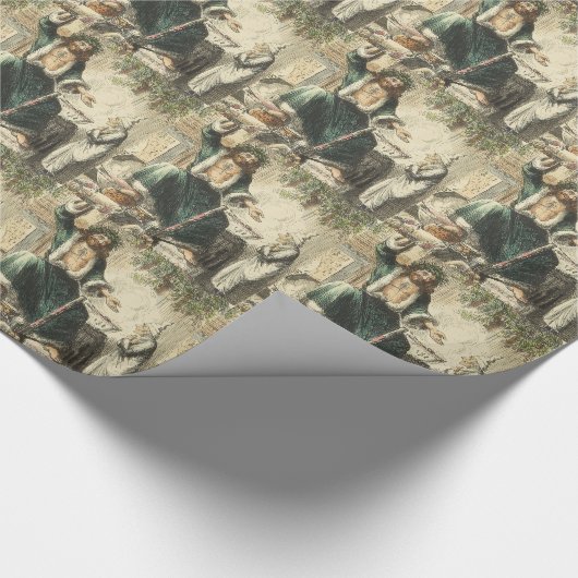 Kerstpresentator Cadeaupapier (Hoek)