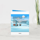 Kerstpresentator Feestdagen Kaart (Achterkant)