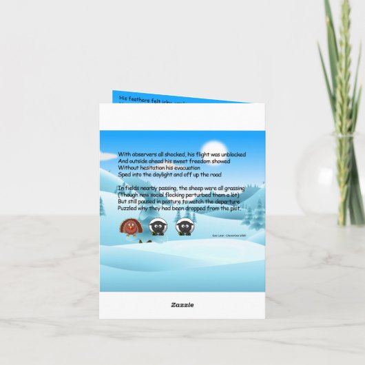 Kerstpresentator Feestdagen Kaart (Achterkant)