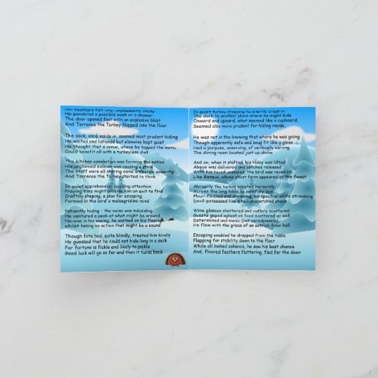 Kerstpresentator Feestdagen Kaart (Binnen)