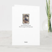 Kerstpresentator Feestdagen Kaart (Achterkant)