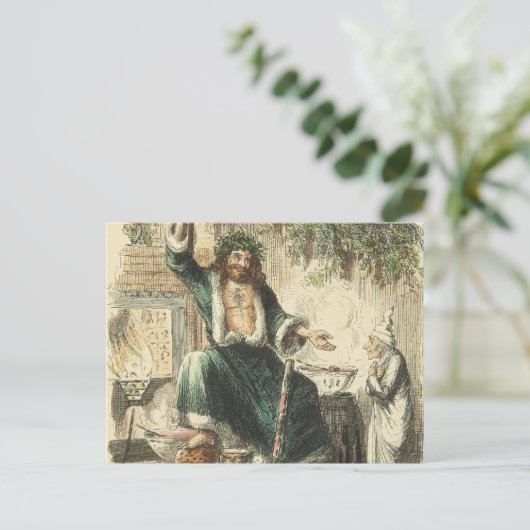 Kerstpresentator Feestdagenkaart (Staand voorkant)