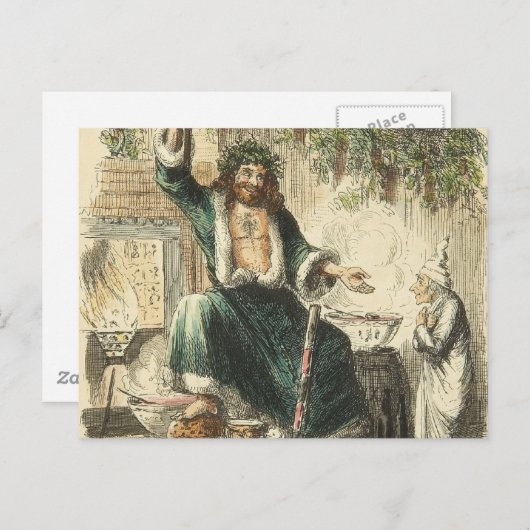 Kerstpresentator Feestdagenkaart (Voorkant / Achterkant)