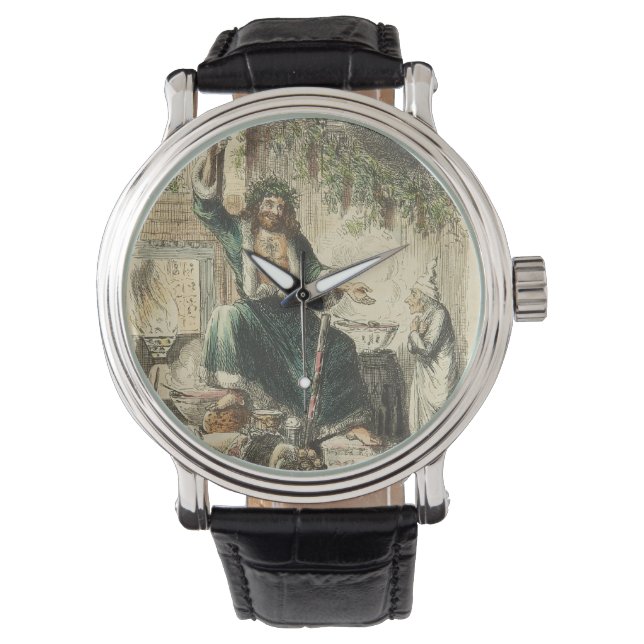 Kerstpresentator Horloge (Voorkant)