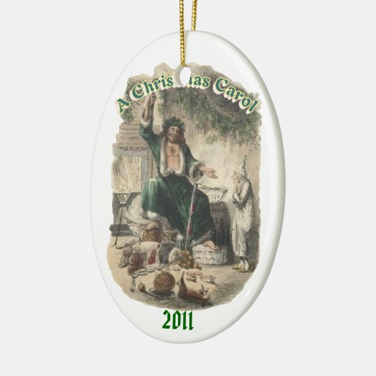 Kerstpresentator Keramisch Ornament (Links)