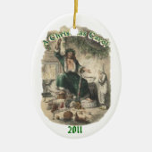 Kerstpresentator Keramisch Ornament (Voorkant)