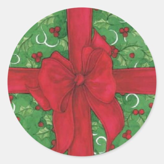 Kerstpresenterende Sticker (Voorkant)