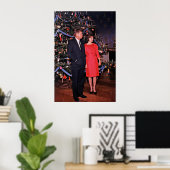 KerstPresident John & Jacqueline Kennedy Poster (Thuiskantoor)