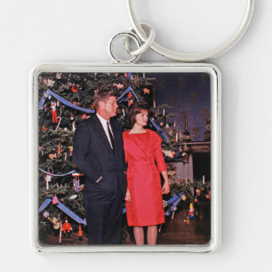 KerstPresident John & Jacqueline Kennedy Sleutelhanger