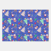 Kerstpret Ditzy Kerstman  Inpakpapier Vel (Voorkant)