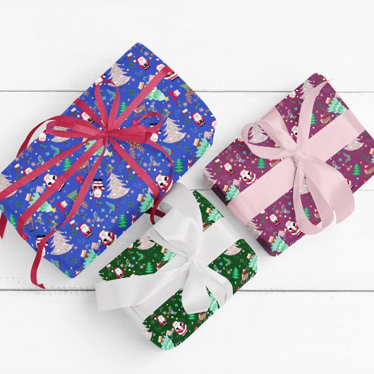 Kerstpret Ditzy Kerstman  Inpakpapier Vel