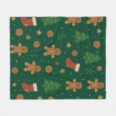 Kerstpret Fun met Gemberkoek Fleece Deken (Voorkant (Horizontaal))