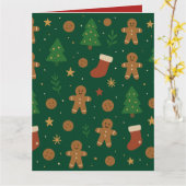 Kerstpret Fun met Gemberkoek Kaart (Gele Bloem)