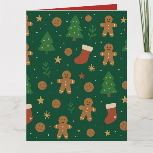 Kerstpret Fun met Gemberkoek Kaart (Voorkant)