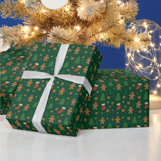Kerstpret Fun met Gingerbread Cadeaupapier (Feestdagen)