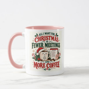 Kerstpret Fun Minder vergaderingen Meer koffie 11 Mok