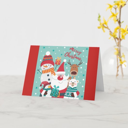 Kerstpret Kaart (Gele Bloem)