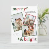 Kerstpret & Leuk Familieplezier Feestdagenkaart (Staand voorkant)