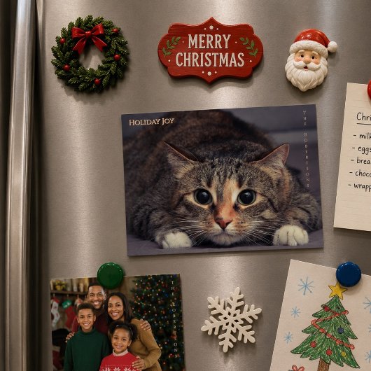 Kerstpret Magnetische Foto van Huisdier Kerstmis