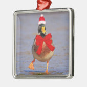 Kerstpret Mallard eend Kerstmis Metalen Ornament (Links)