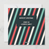 Kerstpret Potted Santa Cactus Planten Feestdagenkaart (Achterkant)