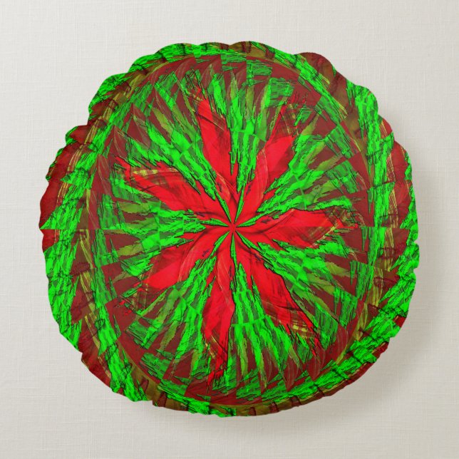 Kerstpret..... Rond Kussen (Voorkant)