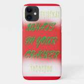 Kerstpret rood wit met tekst Case-Mate iPhone case (Achterkant)
