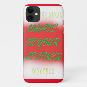 Kerstpret rood wit met tekst Case-Mate iPhone case