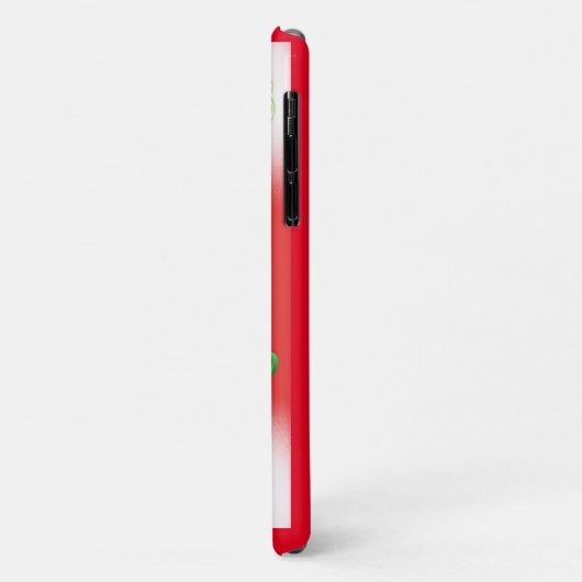Kerstpret rood wit met tekst Case-Mate iPhone case (Achterkant/links)