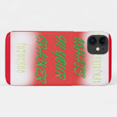 Kerstpret rood wit met tekst Case-Mate iPhone case (Achterkant (horizontaal))