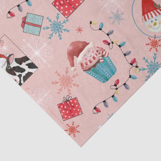 Kerstpret Tissuepapier (Detail)