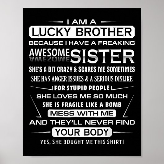 Kerstpret voor broer van zus 1 poster (Voorkant)