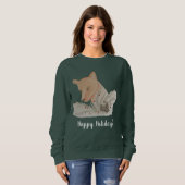 kerstPrettige feestdagen Fox Trui (Voorkant volledig)