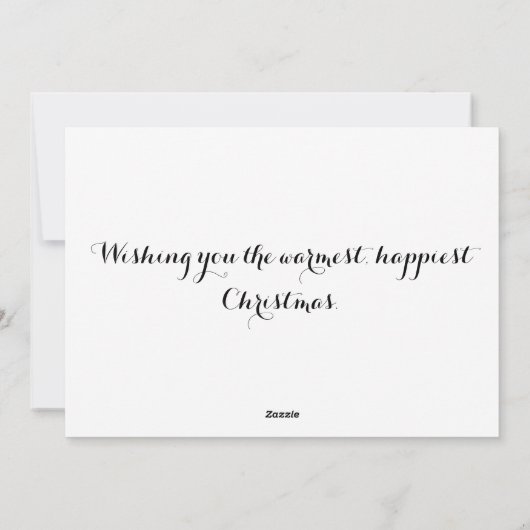 Kerstpretzel ornament met hulst in woordkunst feestdagenkaart (Achterkant)