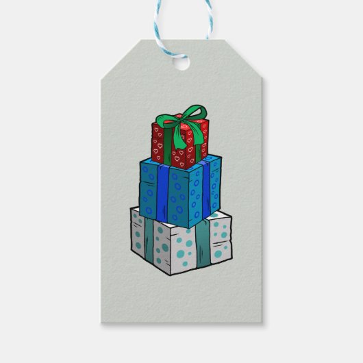 kerstprijzen op een cadeauLabel (Voorkant)