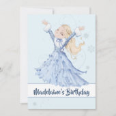 Kerstprinses Verjaardag Schattigee Wintersneeuwvlo Kaart (Voorkant)