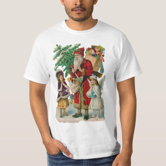 kerstprint t-shirt (Voorkant)