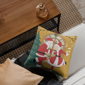 Kerstprint van Santa & Mevrouw Claus die samen dan Kussen