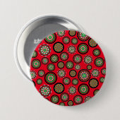 kerstprintplaten ronde button 7,6 cm (Voorkant /achterkant)