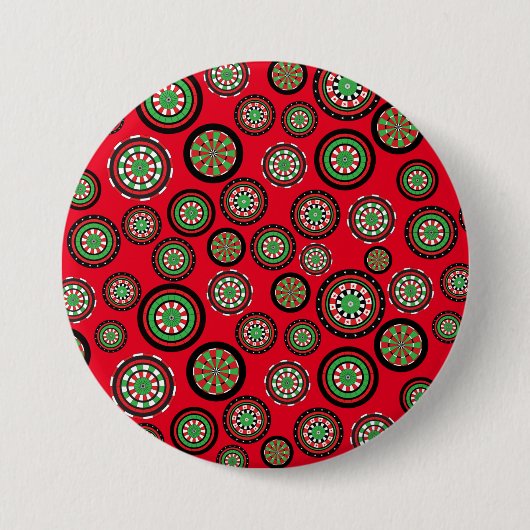 kerstprintplaten ronde button 7,6 cm (Voorkant)