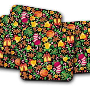 Kerstpublicee   kerstkurk Onderzetter set