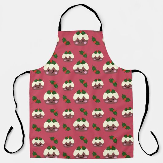 Kerstpudding 2 Groot Schort (Voorkant)