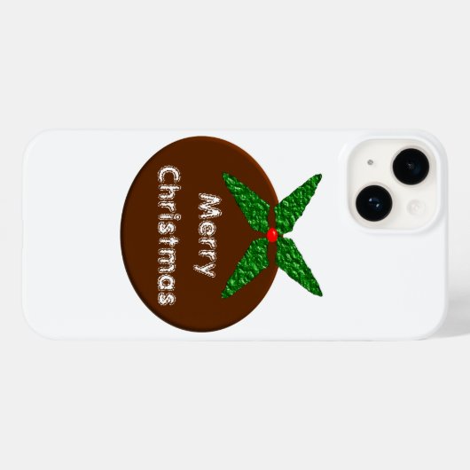 Kerstpudding Aanpasbaar Case-Mate iPhone Case (Achterkant (horizontaal))