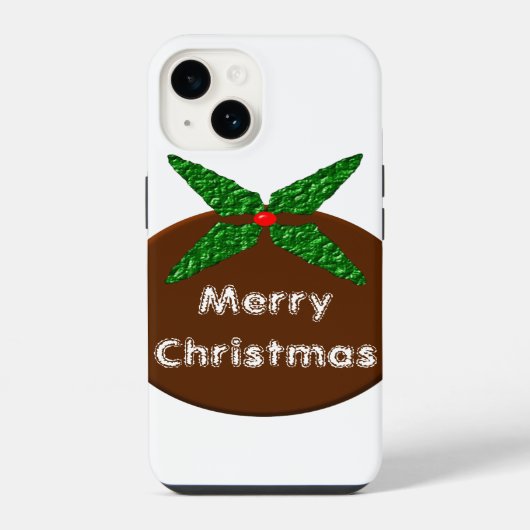 Kerstpudding Aanpasbaar iPhone Hoesje (Achterkant)