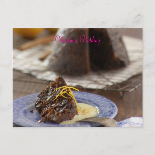 kerstpudding briefkaart (Voorkant)