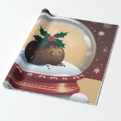 kerstpudding cadeaupapier (Uitgerold)