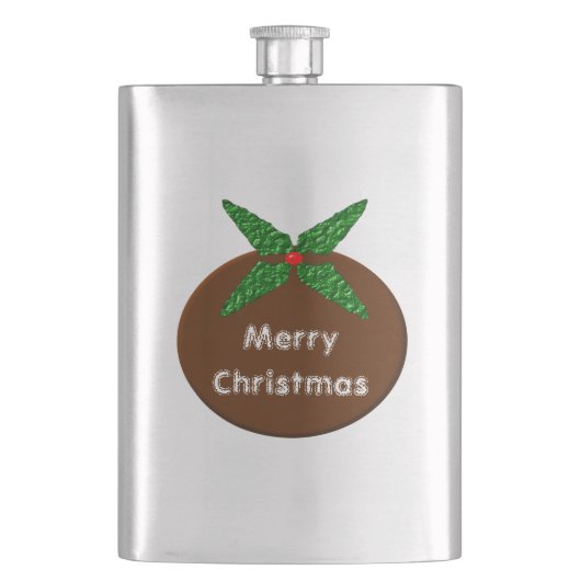 Kerstpudding Douaneflessen Heupfles (Voorkant)