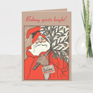 Kerstpudding en Germaanse Kerstman Vector Kaart