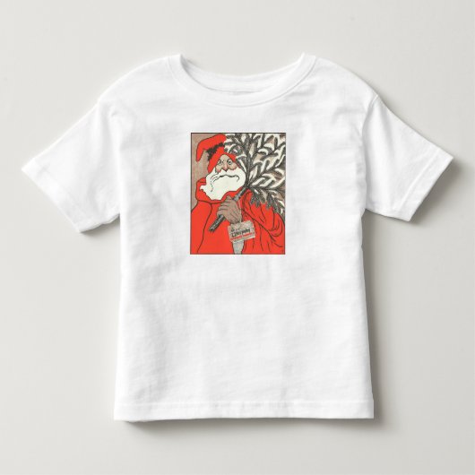 Kerstpudding en Germaanse Kerstman Vector Kinder Shirts (Voorkant)